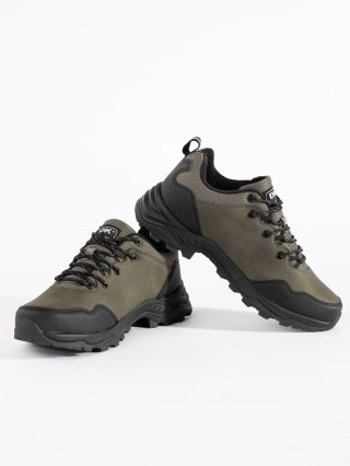 Męskie ciemnozielone buty trekkingowe - 41