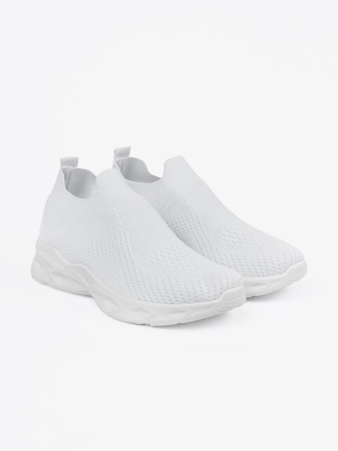 Białe buty sportowe slip-on - 41 Białe buty sportowe slip-on - 41