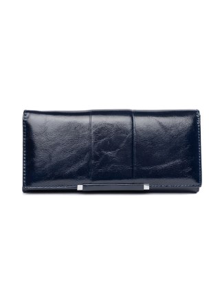 Elegancki portfel damski granatowy - one size