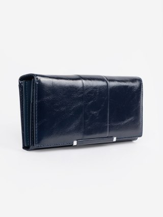 Elegancki portfel damski granatowy - one size