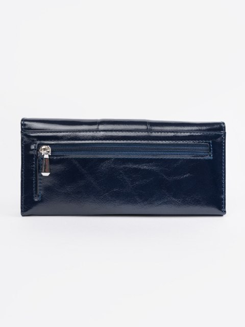 Elegancki portfel damski granatowy - one size