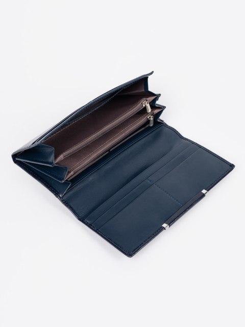 Elegancki portfel damski granatowy - one size