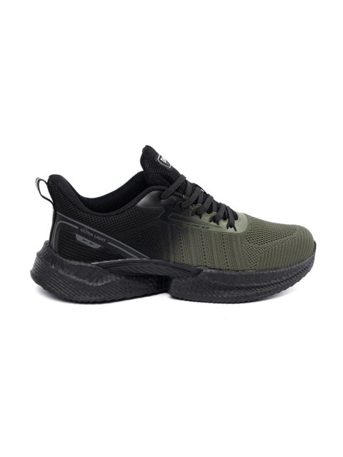 Męskie ciemno zielone buty sportowe - 41