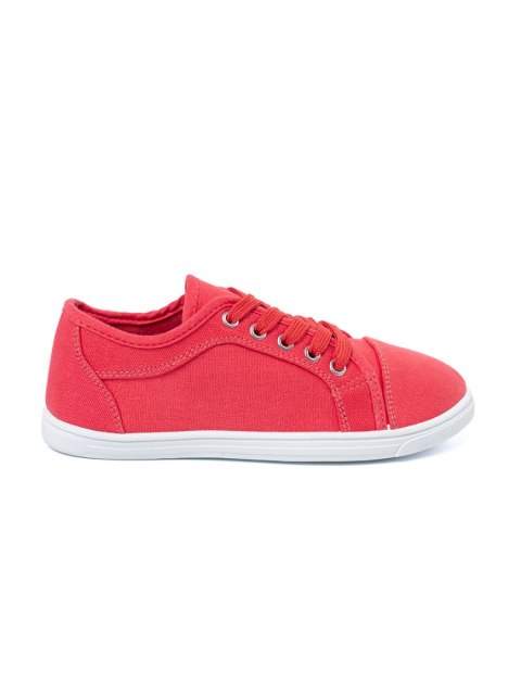 Trampki czerwone sznurowane - 30 Trampki czerwone sznurowane - 30