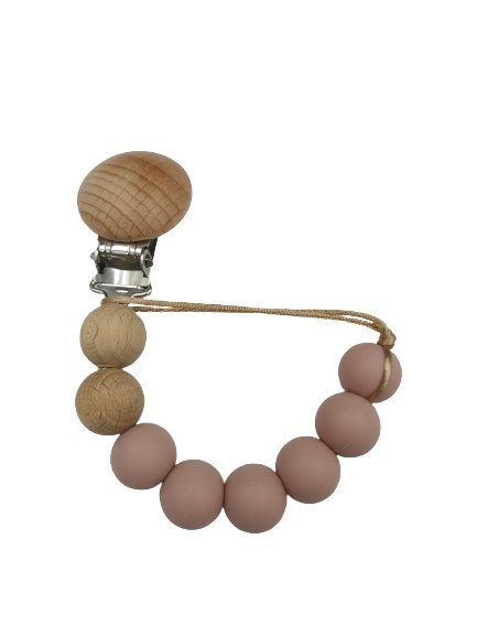 BABY 01429 Zawieszka do smoczka Eko Drewniana EARTH BLUSH BABY 01429 Zawieszka do smoczka Eko Drewniana EARTH BLUSH