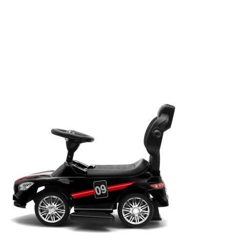 BABY MIX 45828 Dziecięcy jeżdzik z dżwiękiem i rączką RACER czarny BABY MIX 45828 Dziecięcy jeżdzik z dżwiękiem i rączką RACER czarny