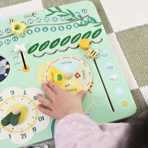 CLASSIC WORLD CW20255 Drewniana Tablica Manipulacyjna "Mój pierwszy kalendarz" Zegar dla Dzieci CLASSIC WORLD CW20255 Drewniana Tablica Manipulacyjna "Mój pierwszy kalendarz" Zegar dla Dzieci