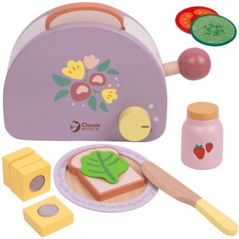 CLASSIC WORLD CW50640 Drewniany Toster Śniadaniowy z Akcesoriami 13 el. CLASSIC WORLD CW50640 Drewniany Toster Śniadaniowy z Akcesoriami 13 el.