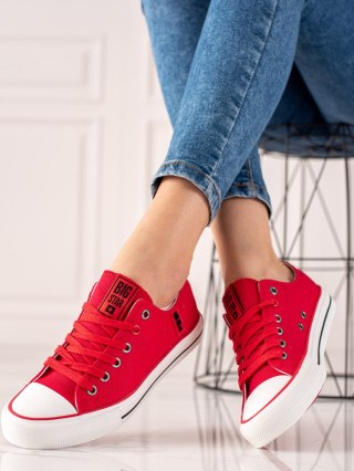 Czerwone trampki damskie BIG STAR JJ274124 - 37