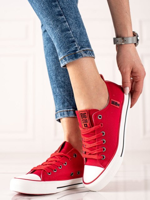 Czerwone trampki damskie BIG STAR JJ274124 - 37 Czerwone trampki damskie BIG STAR JJ274124 - 37