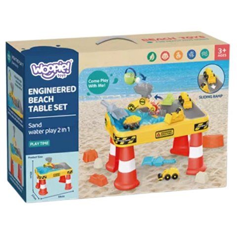 WOOPIE 53170 Stolik Wodny 2w1 Piaskownica Plac Budowy + 4 Autka 12el. WOOPIE 53170 Stolik Wodny 2w1 Piaskownica Plac Budowy + 4 Autka 12el.