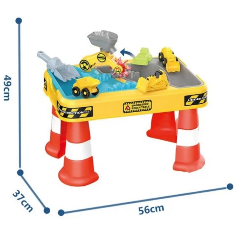 WOOPIE 53170 Stolik Wodny 2w1 Piaskownica Plac Budowy + 4 Autka 12el. WOOPIE 53170 Stolik Wodny 2w1 Piaskownica Plac Budowy + 4 Autka 12el.