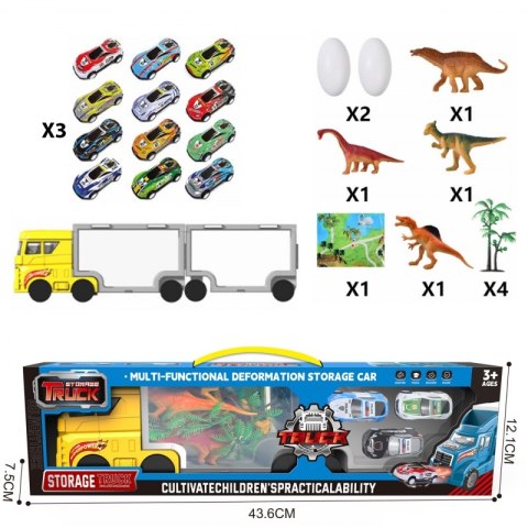 WOOPIE 53750 Ciężarówka transport dinozaurów 21el.