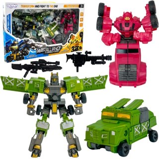WOOPIE 53880 Roboty Transformujące Zestaw 4w1 Samochody Bojowe