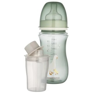 CANPOL 35/245 Butelka antykolkowa 240ml GOOSE z pojemnikiem na mleko