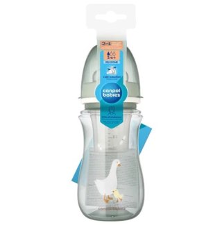 CANPOL 35/245 Butelka antykolkowa 240ml GOOSE z pojemnikiem na mleko