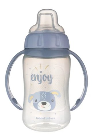 CANPOL 56/512_blu2 Kubek treningowy z miękkim ustnikiem 320 ml CUTE ANIMALS