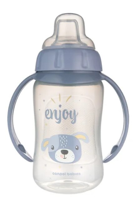 CANPOL 56/512_blu2 Kubek treningowy z miękkim ustnikiem 320 ml CUTE ANIMALS CANPOL 56/512_blu2 Kubek treningowy z miękkim ustnikiem 320 ml CUTE ANIMALS
