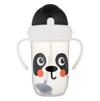 CANPOL 56/617 Kubek niekapek z rurkąi odważnikiem BabiesBoo panda biały