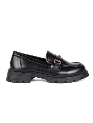 Czarne eleganckie mokasyny damskie - 37