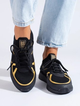 Sneakersy damskie Big Star JJ274A195 czarno-żółte - 36