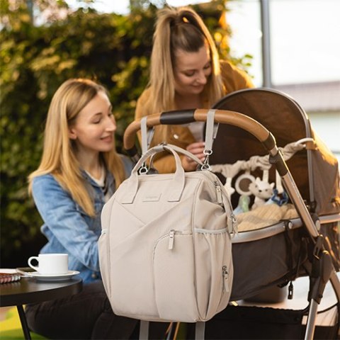 B.O1649/02 Plecak dla mamy MODERN STYLE beżowy