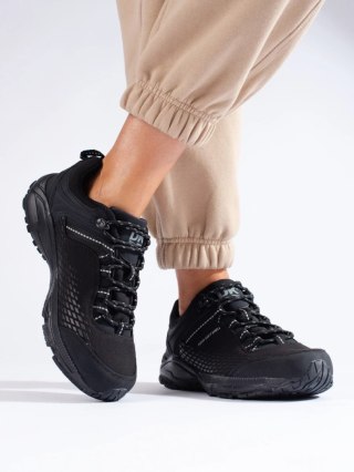 Buty trekkingowe damskie na grubej podeszwie DK czarne - 40