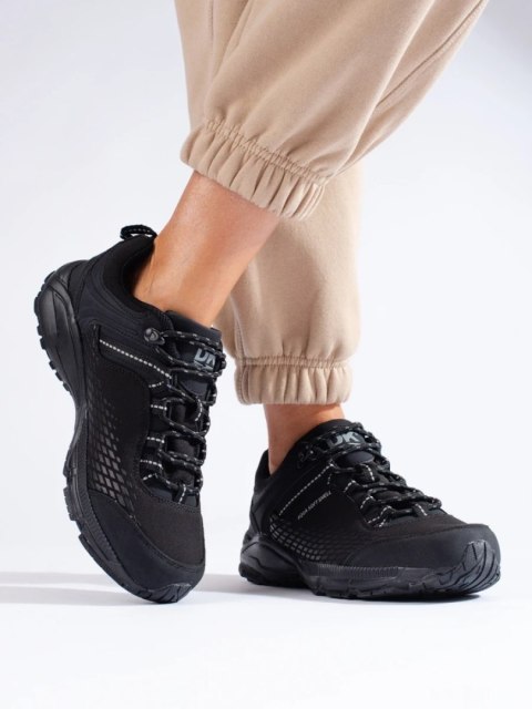 Buty trekkingowe damskie na grubej podeszwie DK czarne - 41 Buty trekkingowe damskie na grubej podeszwie DK czarne - 41