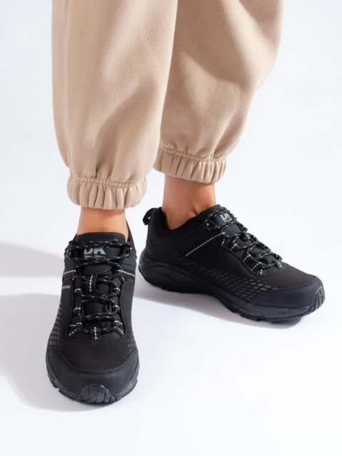 Buty trekkingowe damskie na grubej podeszwie DK czarne - 41 Buty trekkingowe damskie na grubej podeszwie DK czarne - 41
