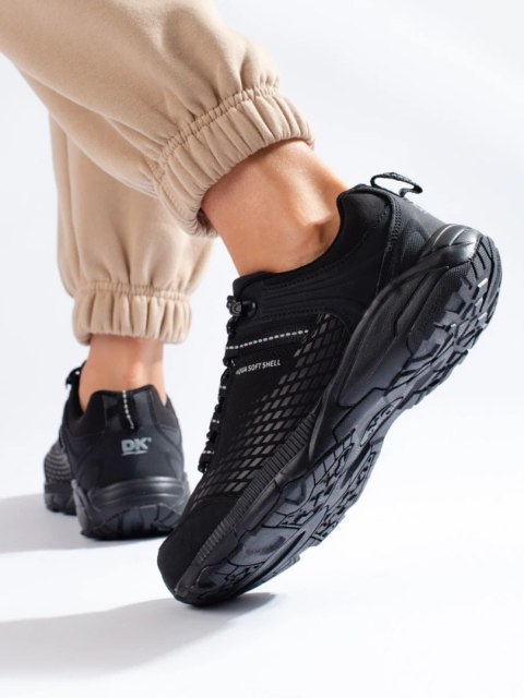 Buty trekkingowe damskie na grubej podeszwie DK czarne - 41 Buty trekkingowe damskie na grubej podeszwie DK czarne - 41