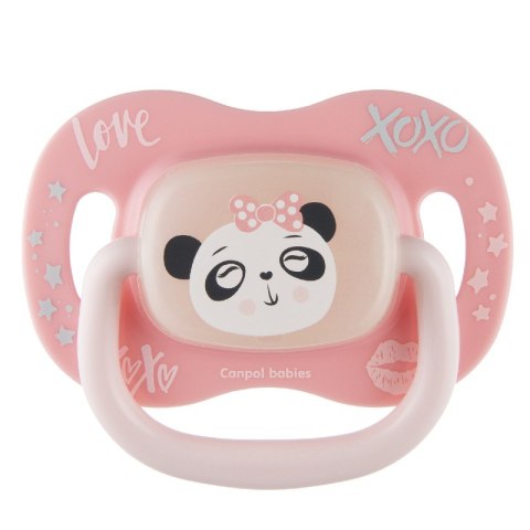 CANPOL 34/935 Smoczek uspokajający silikonowy18 m+ okrągły EXOTIC ANIMALS panda CANPOL 34/935 Smoczek uspokajający silikonowy18 m+ okrągły EXOTIC ANIMALS panda