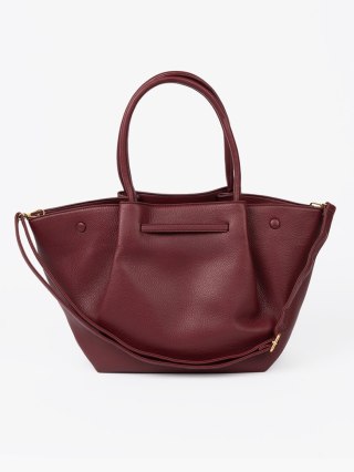 Elegancka bordowa shopperka na ramię - one size