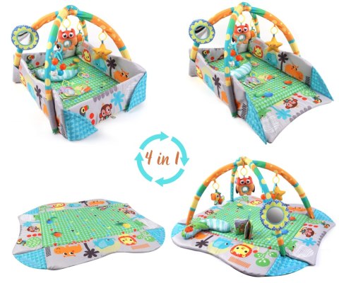 MILLY MALLY 6142 TinyMini JL628-1B Mata edukacyjna 4w1 Dżungla MILLY MALLY 6142 TinyMini JL628-1B Mata edukacyjna 4w1 Dżungla