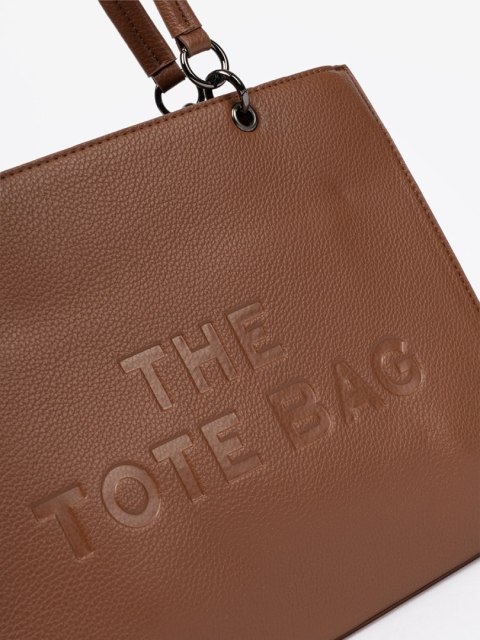 Torebka typu tote w ciepłym brązie - one size