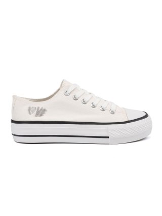Trampki białe z napisem Love - 40
