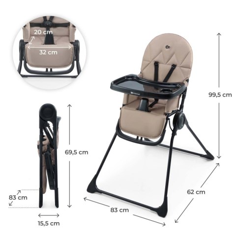 KINDERKRAFT Krzesełko do karmienia BINCI beige KINDERKRAFT Krzesełko do karmienia BINCI beige