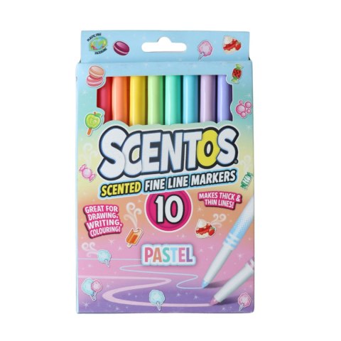 SCENTOS ST 20111 Pachnące flamastry - PASTELOWE 10 szt