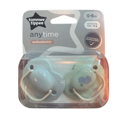 TOMMEE TIPPEE TTP43335499 Smoczki uspokajające ANY TIME 0-6m mix 2pak
