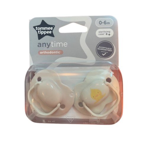 TOMMEE TIPPEE TTP43335499 Smoczki uspokajające ANY TIME 0-6m mix 2pak