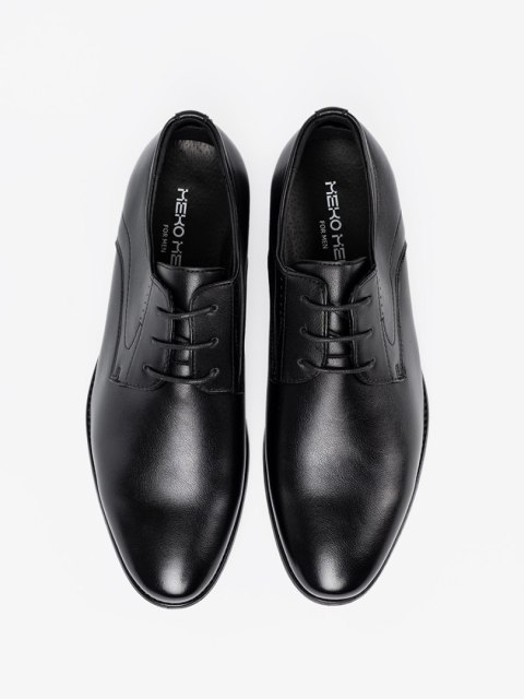Eleganckie półbuty męskie w klasycznej czerni i połysku - 41