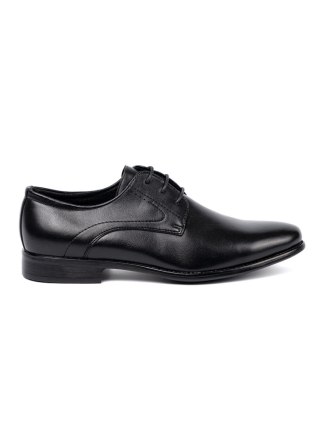 Eleganckie półbuty męskie w klasycznej czerni i połysku - 42