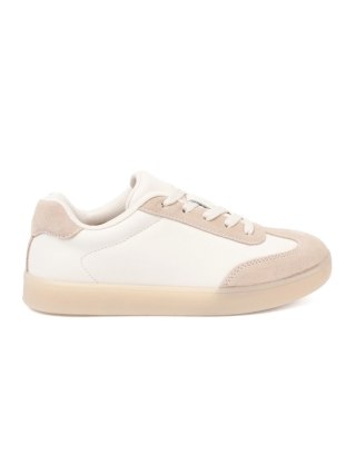 Sneakersy damskie biało-beżowe - 37