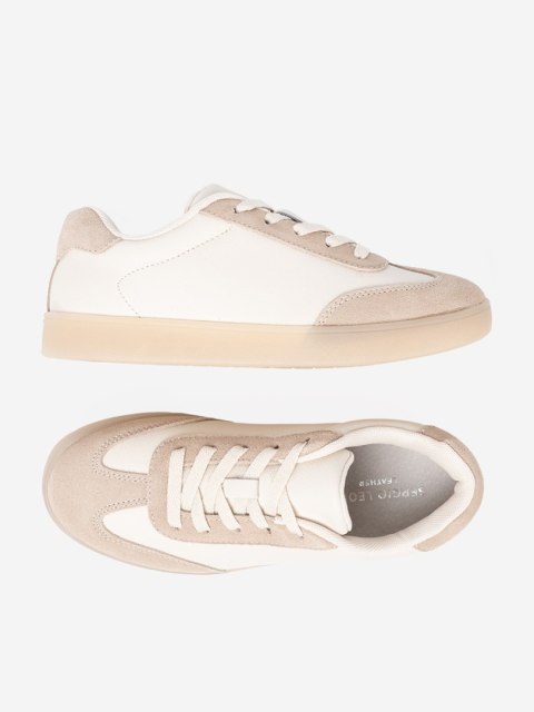 Sneakersy damskie biało-beżowe - 39
