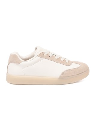 Sneakersy damskie biało-beżowe - 40