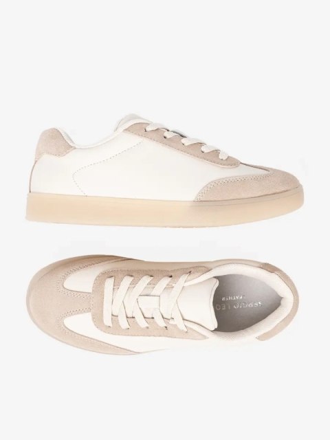 Sneakersy damskie biało-beżowe - 41