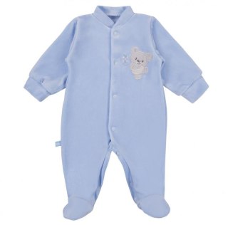 EWA 930088 NEWBORN Pajac welur niebieski 62