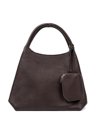 Elegancka brązowa torebka z kosmetyczką w środku - one size