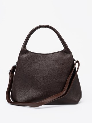 Elegancka brązowa torebka z kosmetyczką w środku - one size