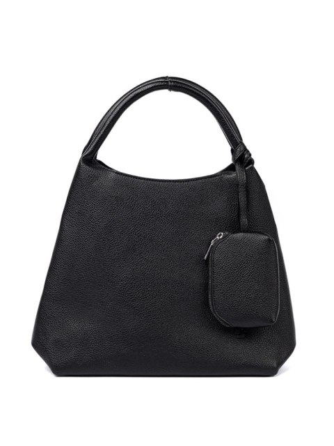 Elegancka czarna torebka z kosmetyczką w środku - one size