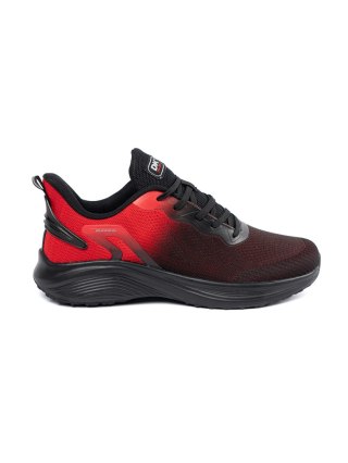 Czarno czerwone lekkie buty sportowe męskie - 41